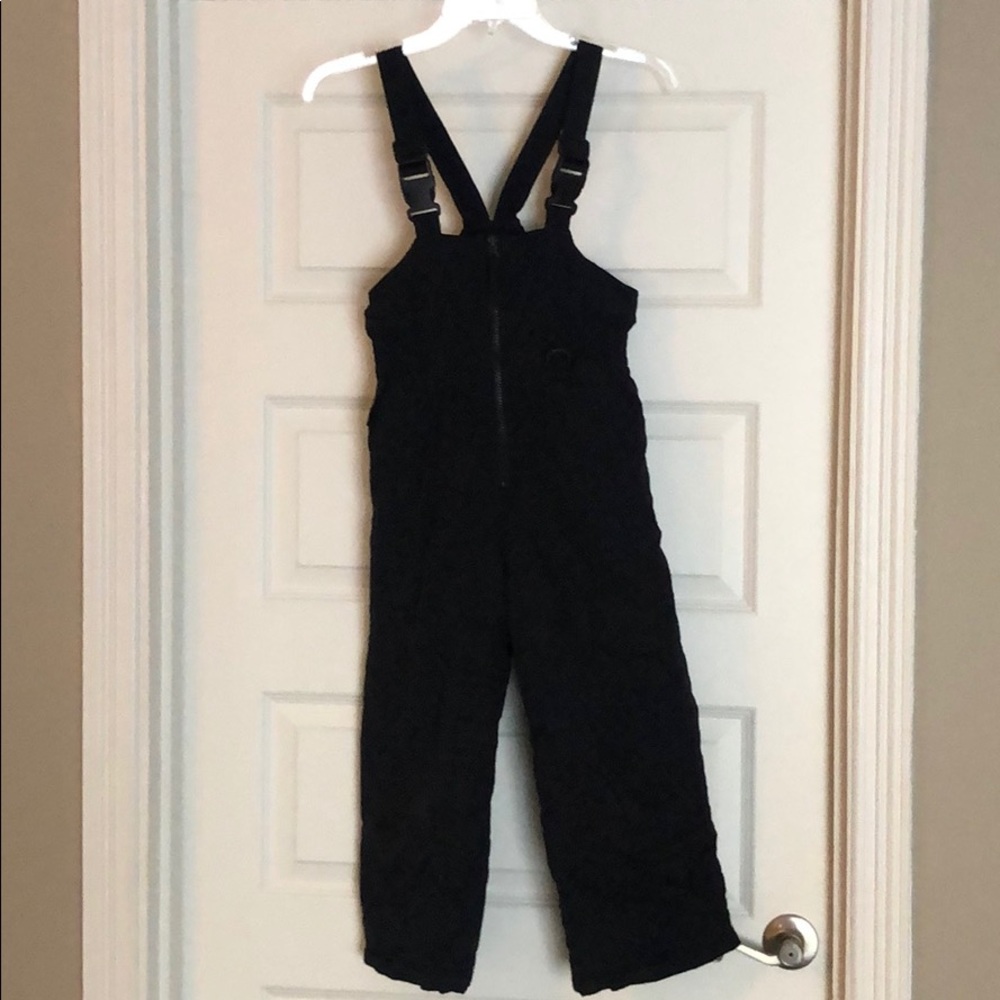 Boys/Girls Unisex Lands’ End Ski Bib size 7 Black.